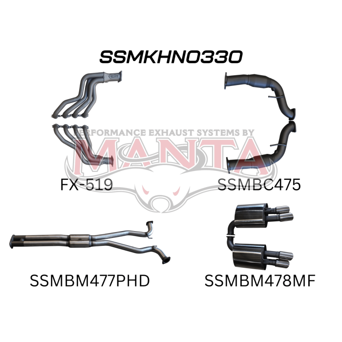 Manta Holden Commodore VF / HSV V8 Sedan Wagon 3in Exhaust System – SSMKHN0330