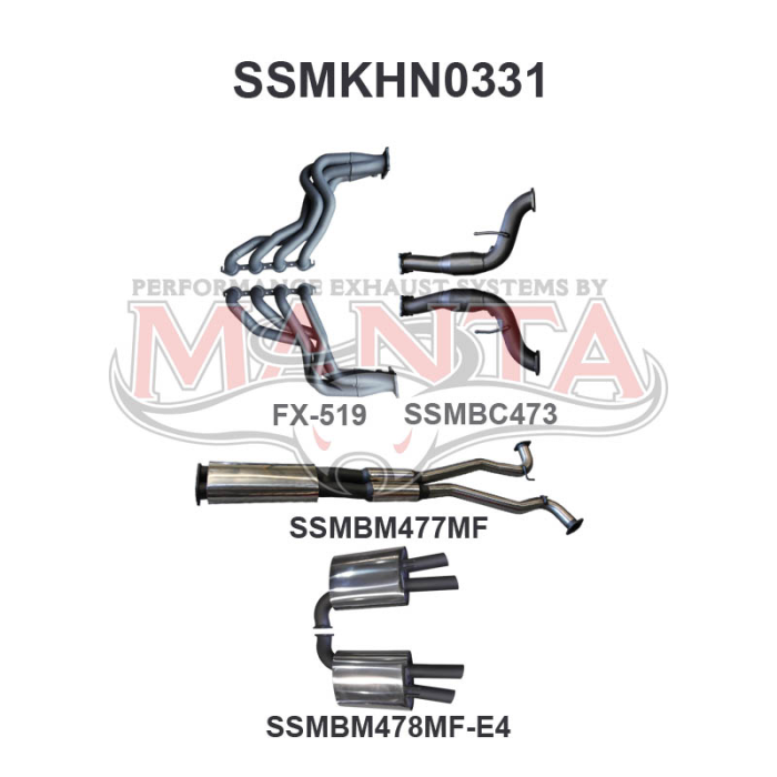 Manta Holden Commodore VF / HSV V8 Sedan Wagon 3in Exhaust System – SSMKHN0331