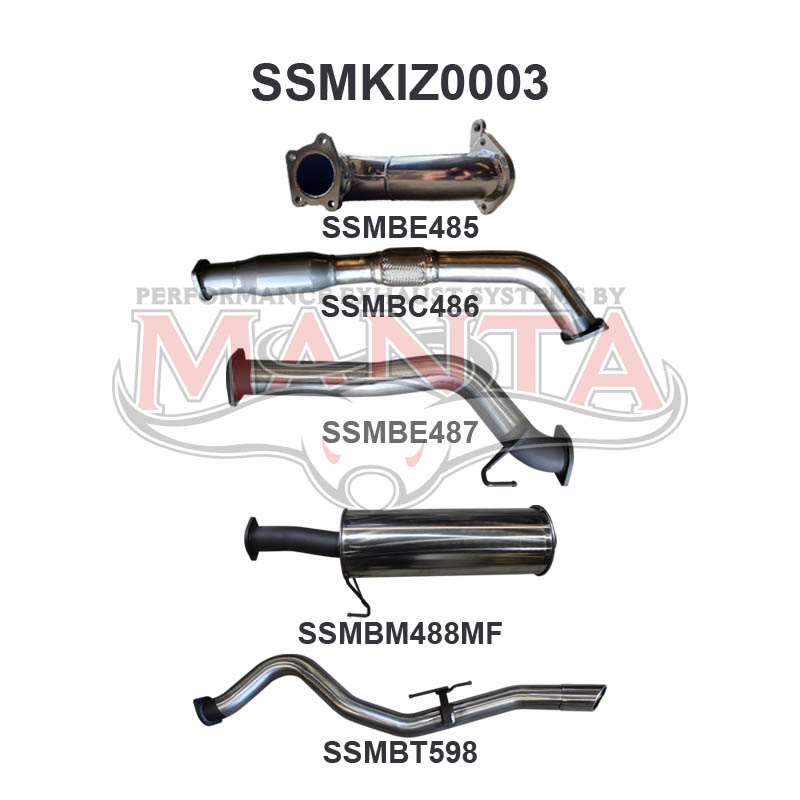 Manta Isuzu Dmax 3.0L 4JJ1TC (Styleside, Short Wheelbase) July 2008 - July 2010 – Manta product image 4