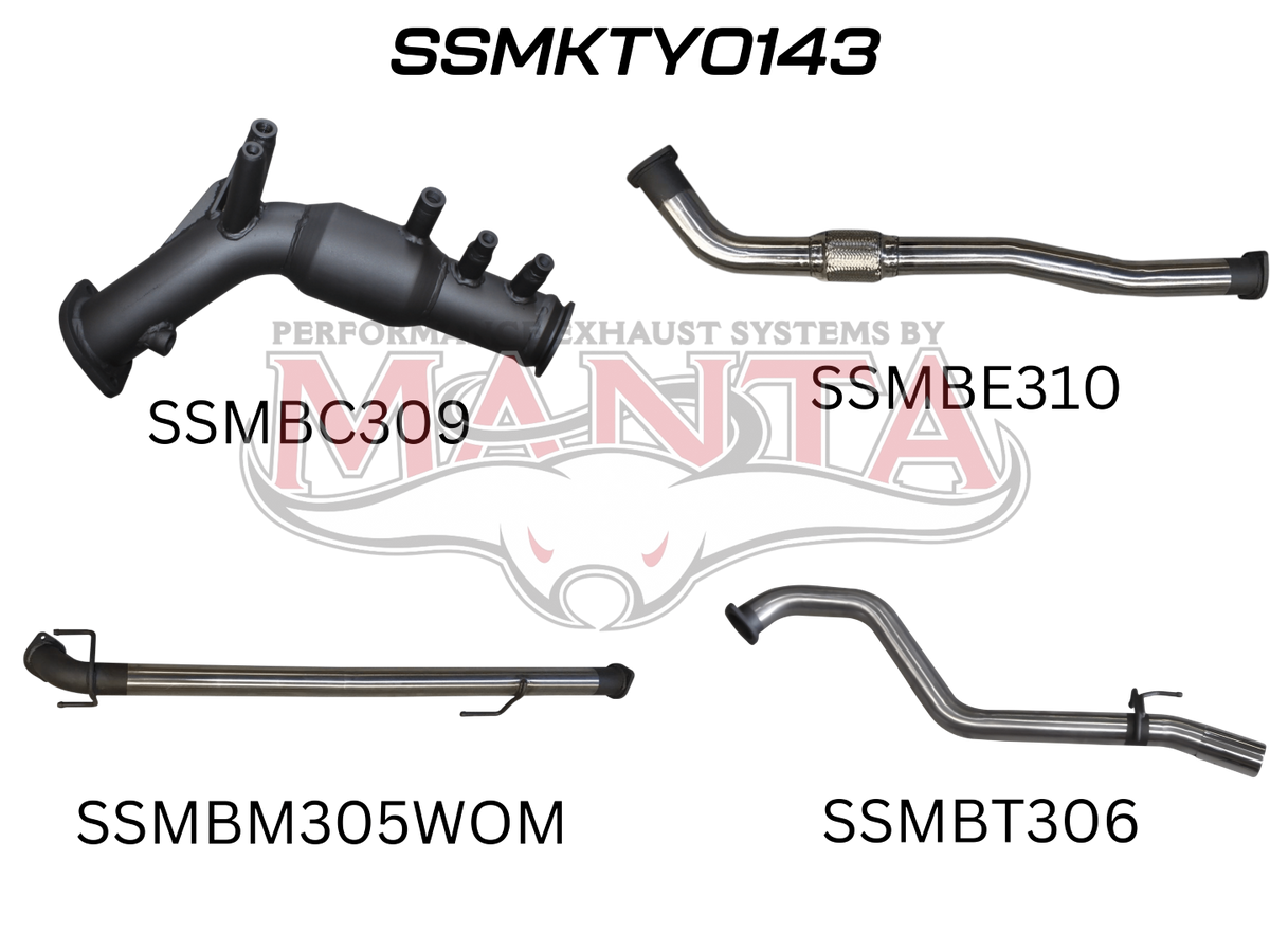 Manta Toyota Hilux GUN126R N80 2.8L Turbo Diesel D4D (With DPF) 2015 To Current – Manta product image 12