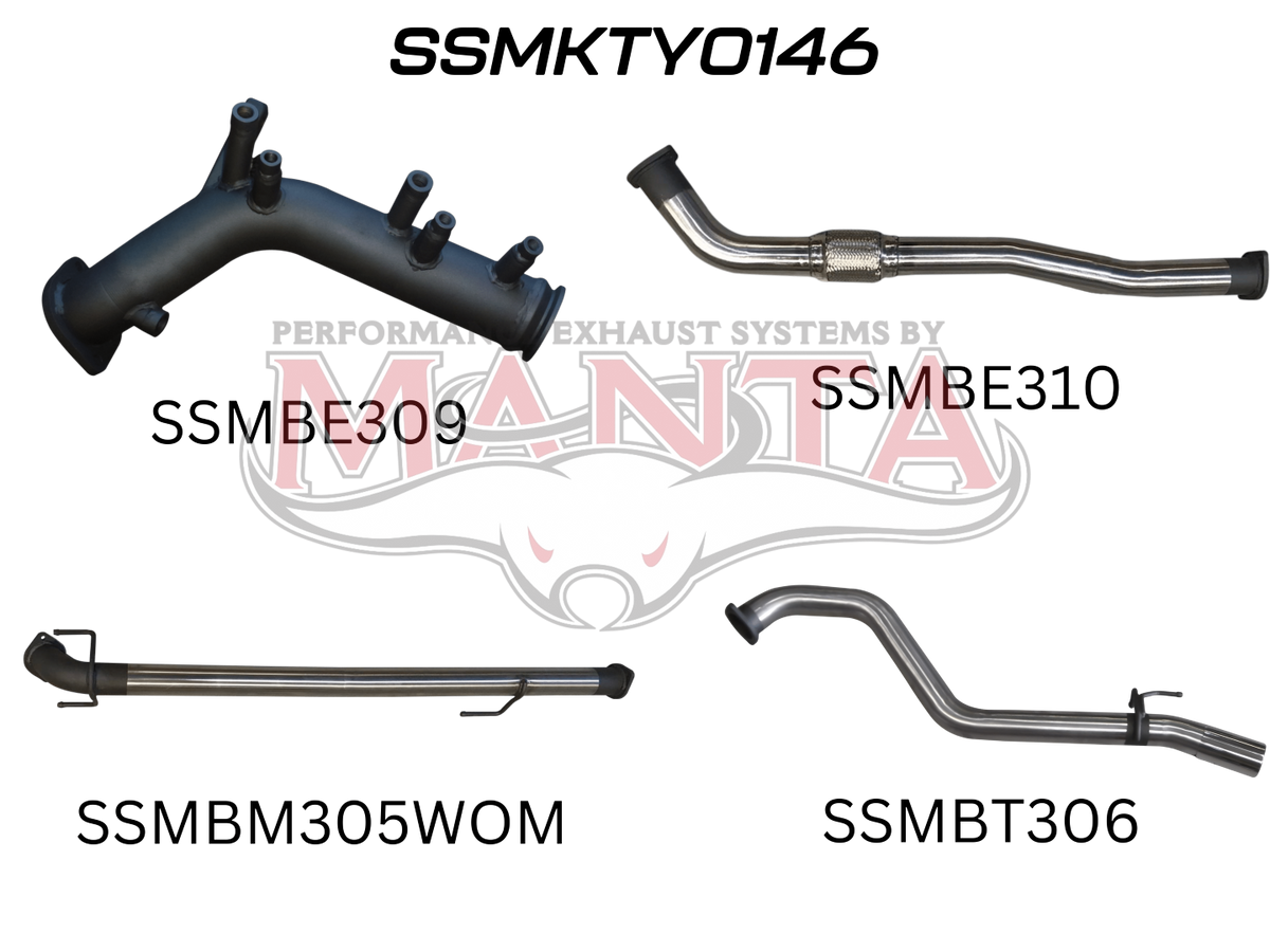Manta Toyota Hilux GUN126R N80 2.8L Turbo Diesel D4D (With DPF) 2015 To Current – Manta product image 15