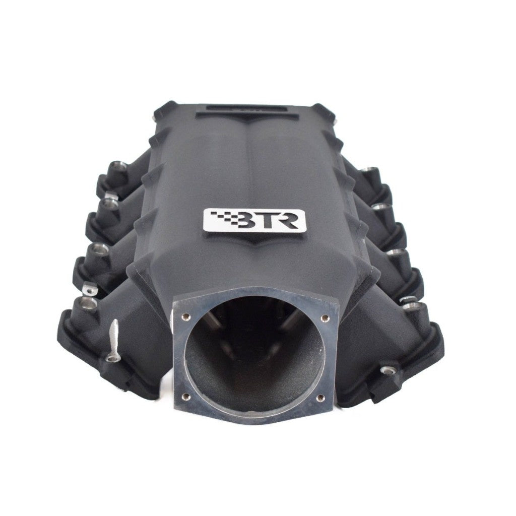 BTR Trinity cathedral-port LS intake manifold supplied through Harrop